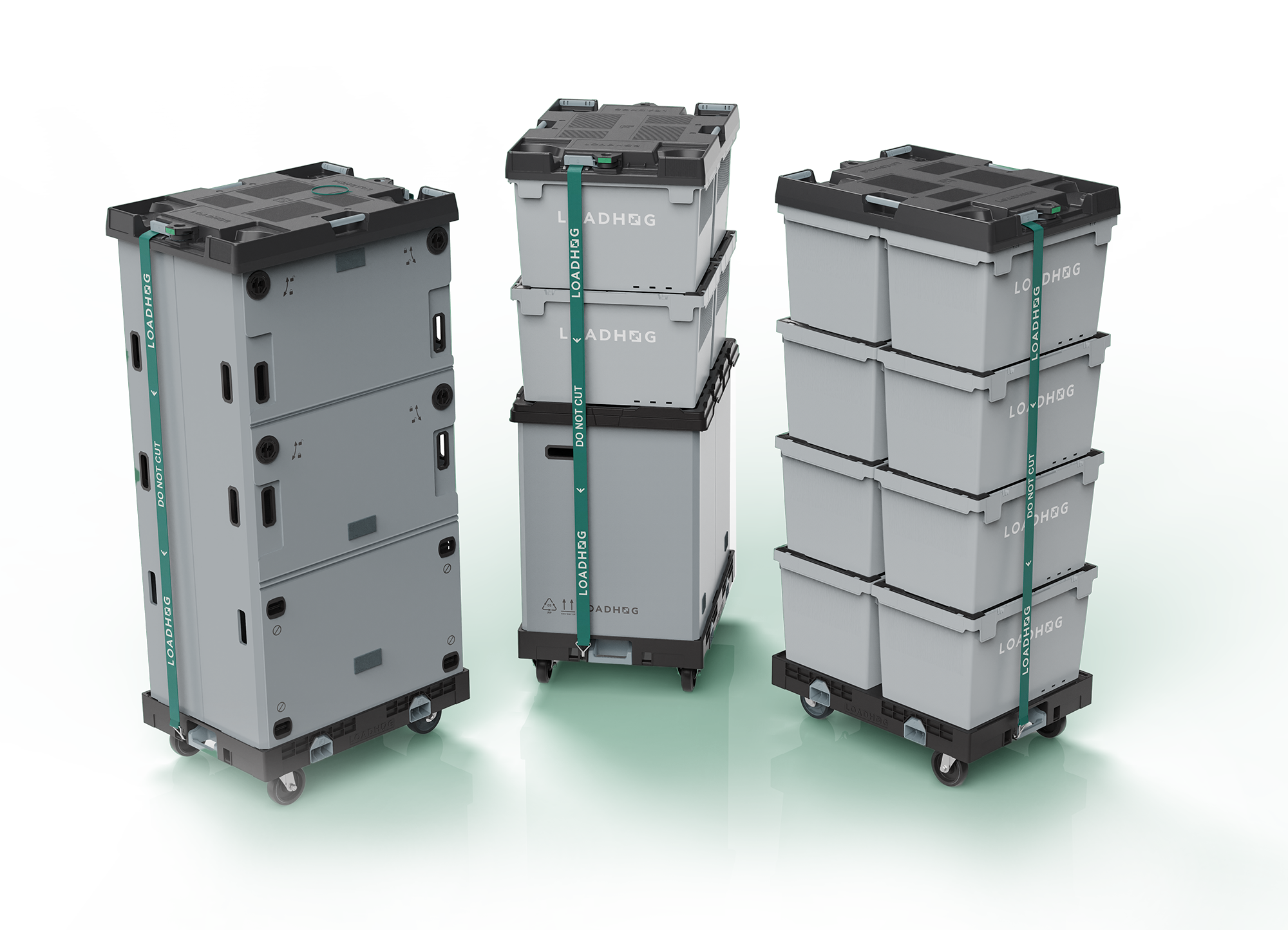 Gama de sistemas de contenedores rodantes Loadhog para el transporte de diversos tipos de mercancías